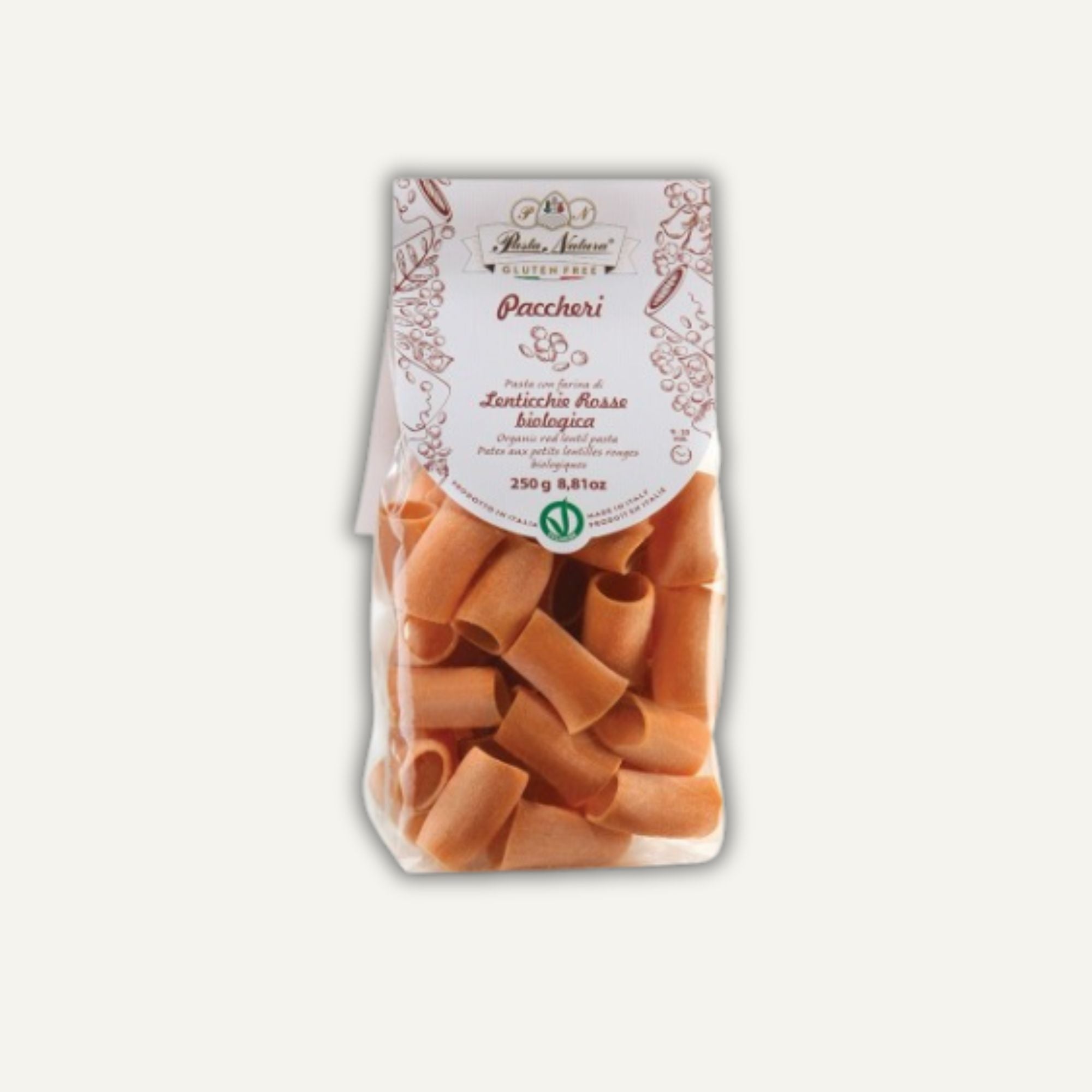 Pasta Natura Rödlins- och Fullkornsrispasta 250g