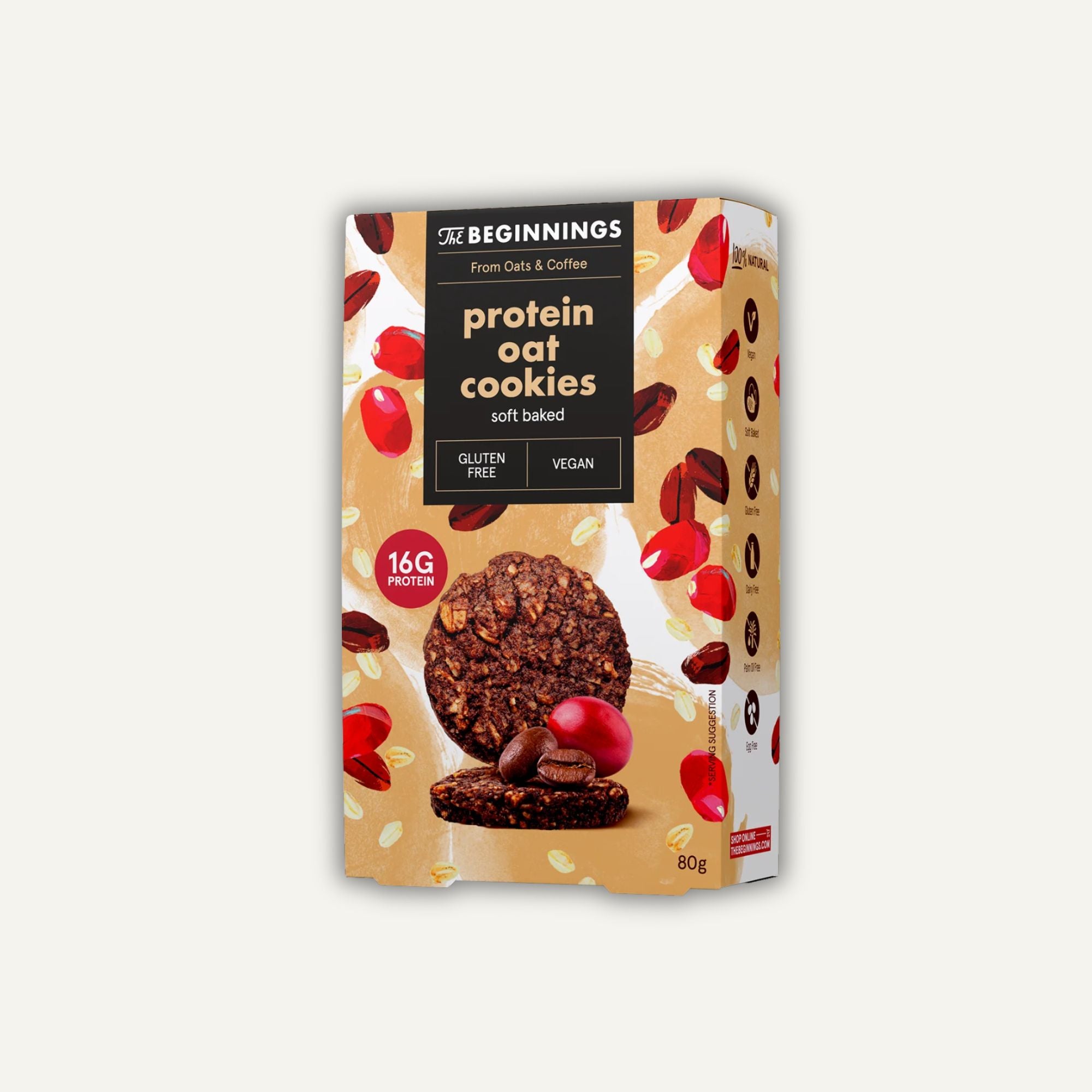 The Beginnings Proteinkakor med havre & chocklad 80g