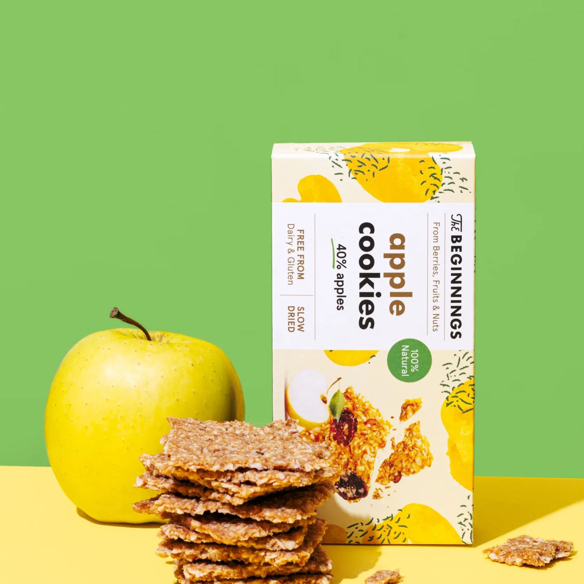 The Beginnings Raw äpple- & havrekakor 80g