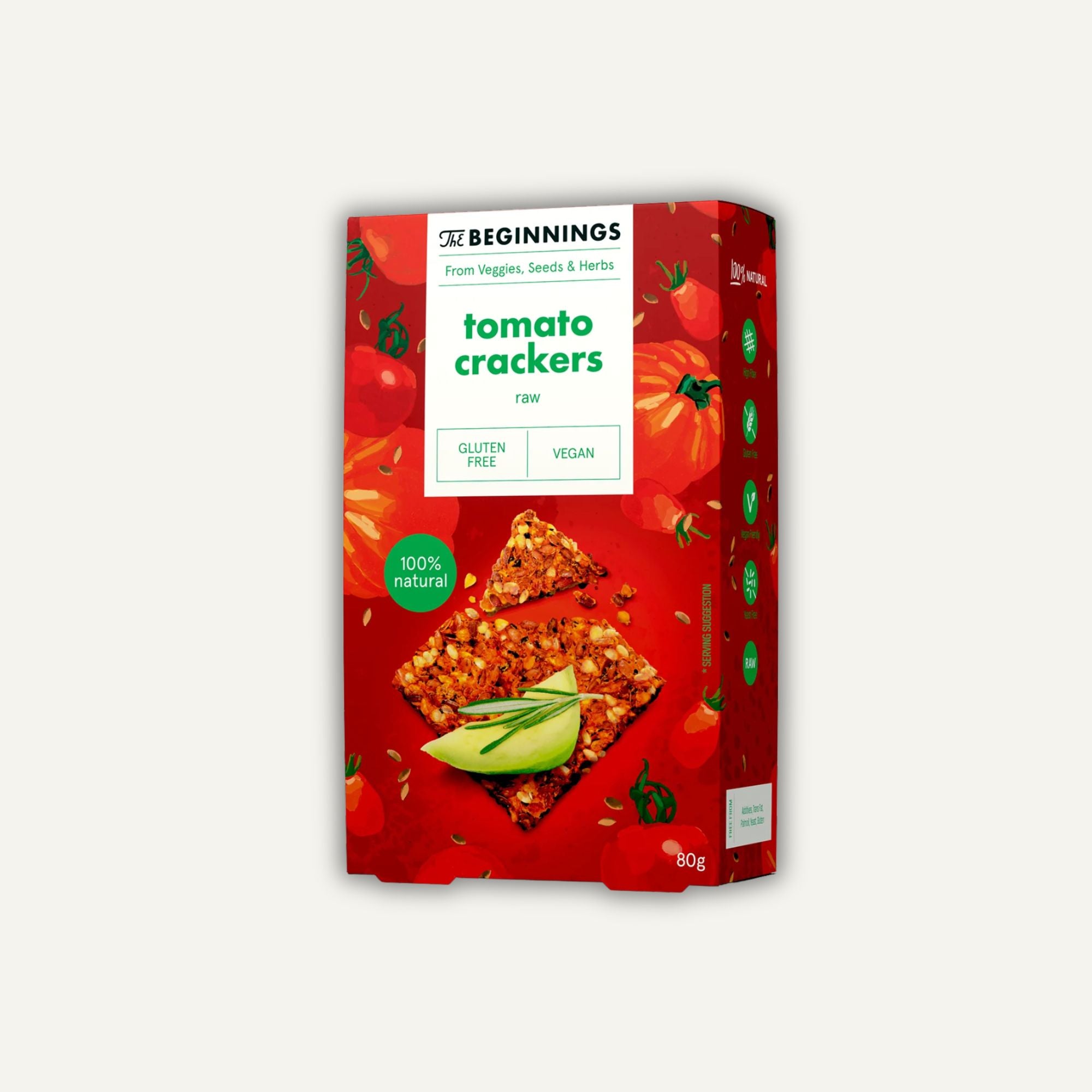 The Beginnings - RAW Tomato Crackers 80g