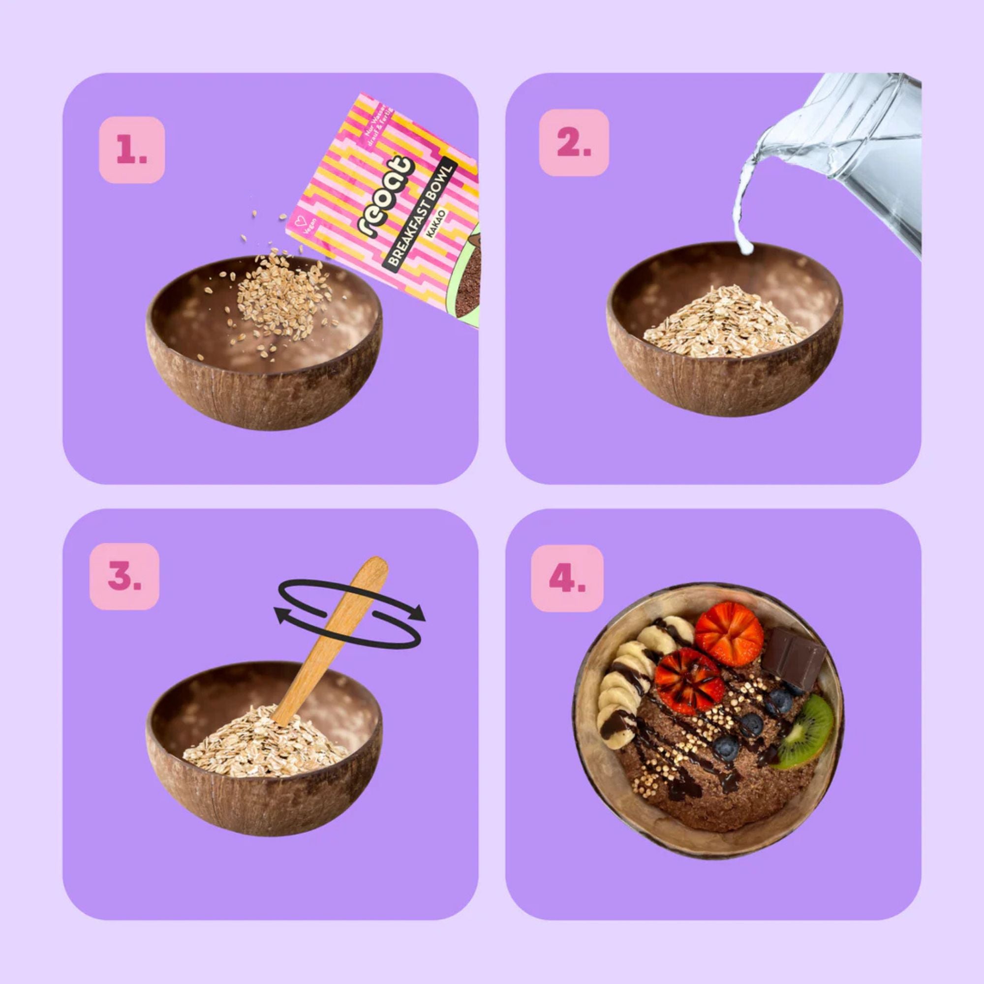 Reoat Gröt Frukostbowl Kakao 500g