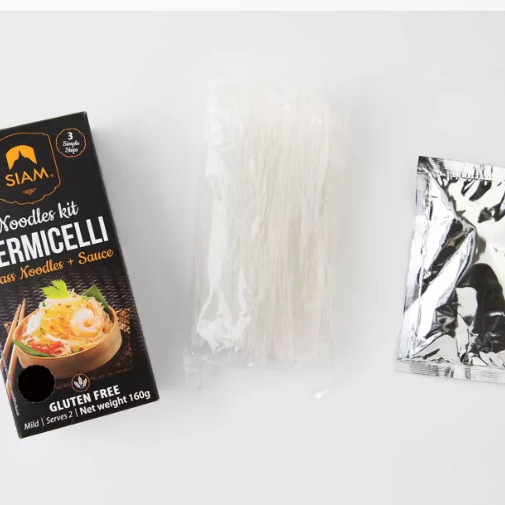 Siam Vermicelli Glass Noodles Kit 160g - OBS passerat bäst före!
